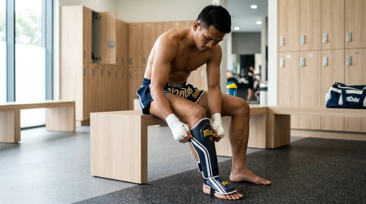 quelle taille protege tibia boxe